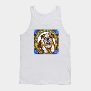 Stained Glass English Bulldog Tank Top